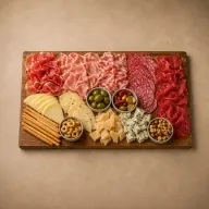 Large Board — The full selection of cured meats and cheeses with all our accompaniments — serves 4
